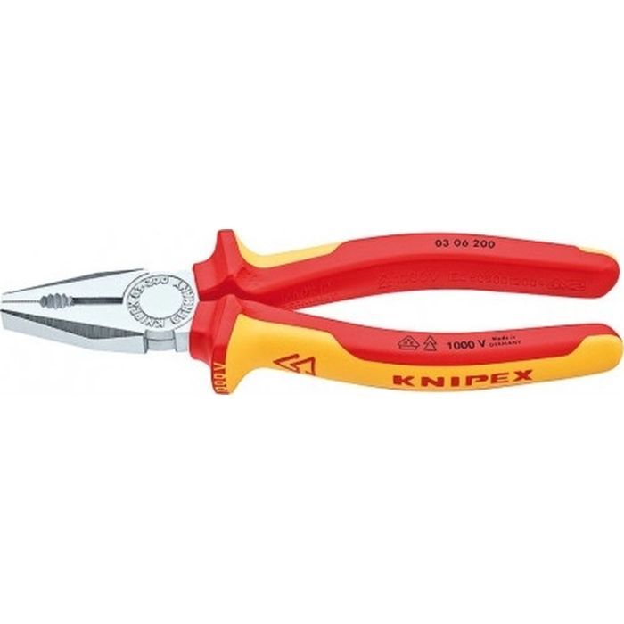 Плоскогубцы KNIPEX комбинированные VDE 03 06 200 (03 06 200)
