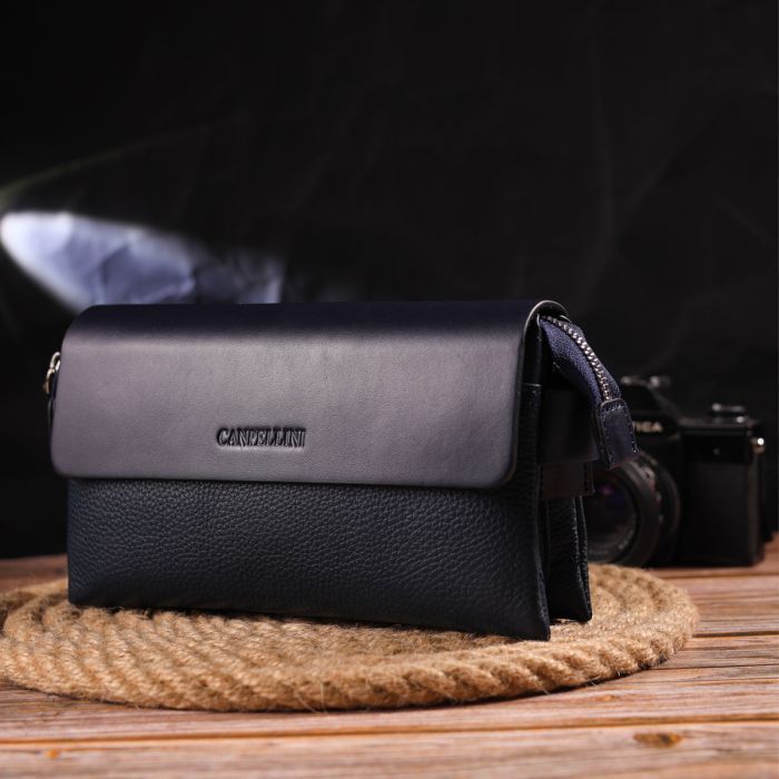 Сумка Canpellini З натуральної шкіри Синя (21565) зображення 9