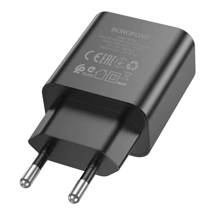 Зарядное устройство BOROFONE BA72A USB QC3.0 black (6974443388541) изображение 2 Зарядное устройство BOROFONE BA72A USB QC3.0 black (6974443388541) изображение 2