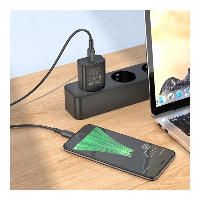 Зарядное устройство BOROFONE BA72A USB QC3.0 black (6974443388541) изображение 5 Зарядное устройство BOROFONE BA72A USB QC3.0 black (6974443388541) изображение 5