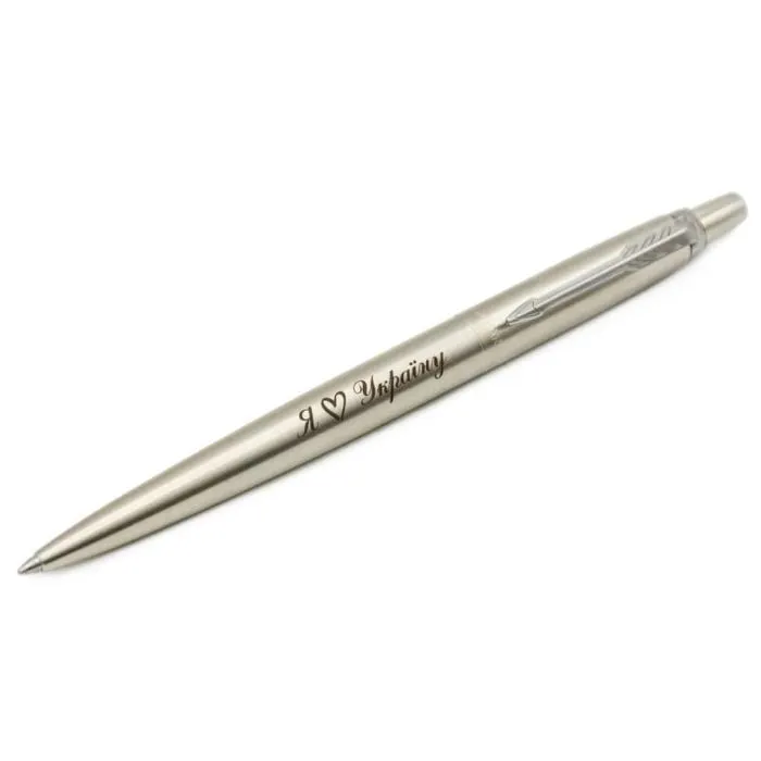 Ручка шариковая Parker JOTTER 17 UKRAINE SS CT BP Я люблю Украину (16132_T206b) изображение 3