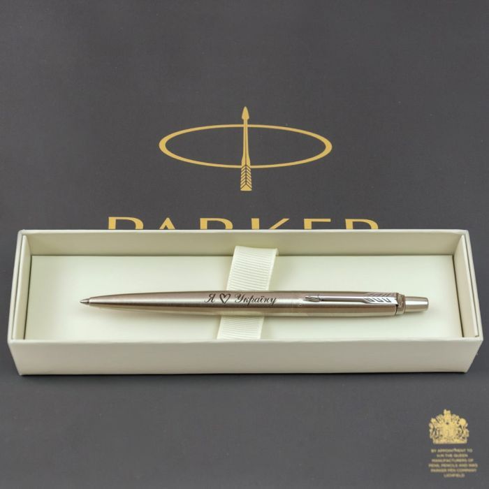 Ручка шариковая Parker JOTTER 17 UKRAINE SS CT BP Я люблю Украину (16132_T206b) изображение 5