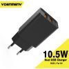 Зарядное устройство Denmen 2xUSB 2.1A black (DC02-BK) изображение 2