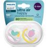 Пустушка Philips AVENT Ultra Air 0-6 місяців 2 шт жовто-рожева (SCF080/24) зображення 2
