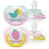 Пустушка Philips AVENT Ultra Air 0-6 місяців 2 шт жовто-рожева (SCF080/24)