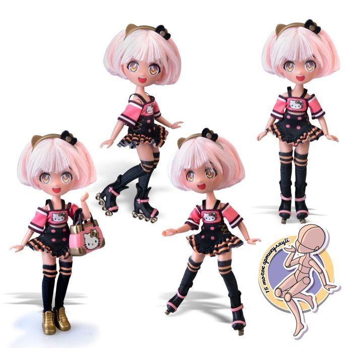 Лялька 4SF Manga Dolls Hello Kitty Золота Ролер Діва (HKTF1000) зображення 4