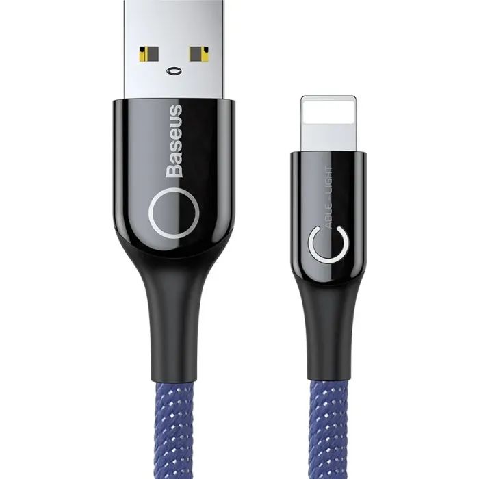 Дата кабель USB 2.0 AM to Lightning 1.0m 2.4A blue Baseus (CALCD-03)