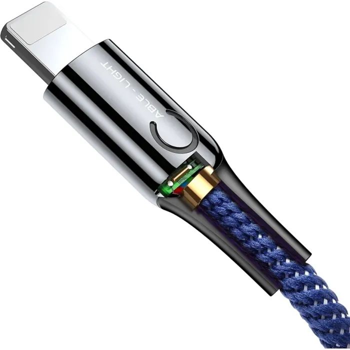 Дата кабель USB 2.0 AM to Lightning 1.0m 2.4A blue Baseus (CALCD-03) зображення 4