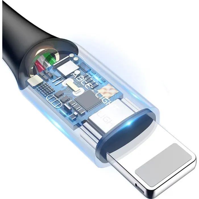 Дата кабель USB 2.0 AM to Lightning 1.0m 2.4A blue Baseus (CALCD-03) зображення 5