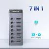 Концентратор Ugreen USB 3.0 to 7xUSB 3.0 with power supply CM481 gray (90307) изображение 2