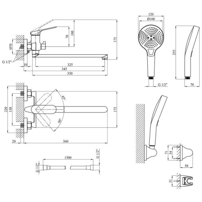 Смеситель Kroner KRM Linz - GRN070 (CV034901) изображение 8