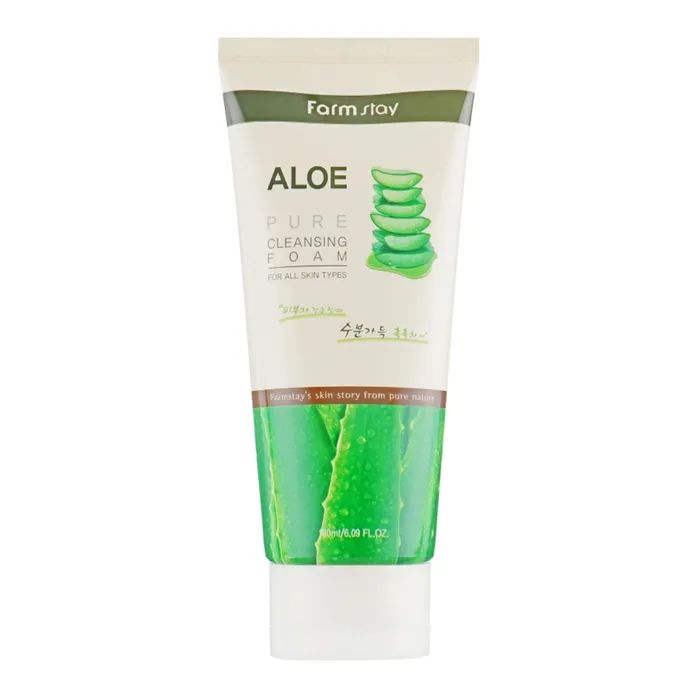 Пенка для умывания FarmStay Pure Cleansing Foam Aloe 180 мл (8809317289465) изображение 2