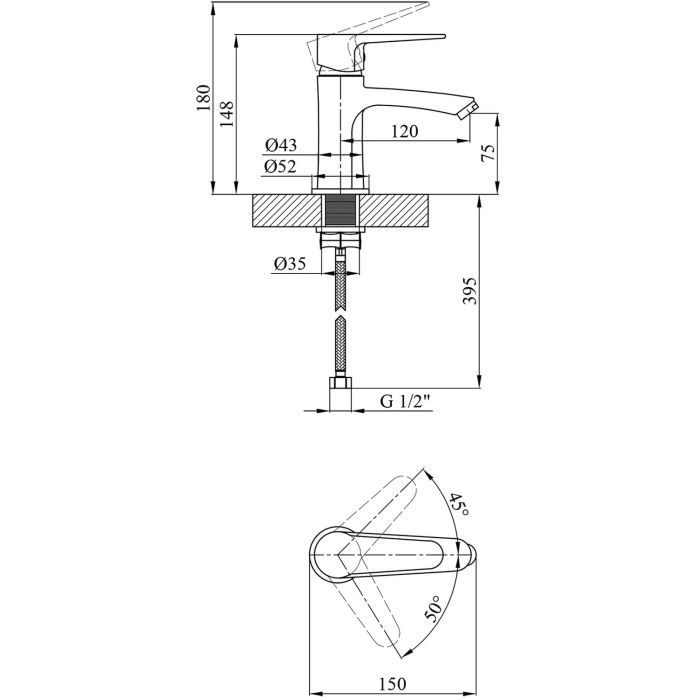 Змішувач Kroner Elbe-C010 (CV014918) зображення 7