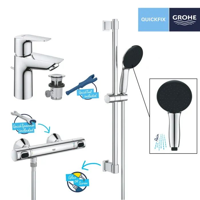 Душовий гарнітур Grohe QuickFix QuickFix Precision Flow&Start Edge (UA202503TS) зображення 10