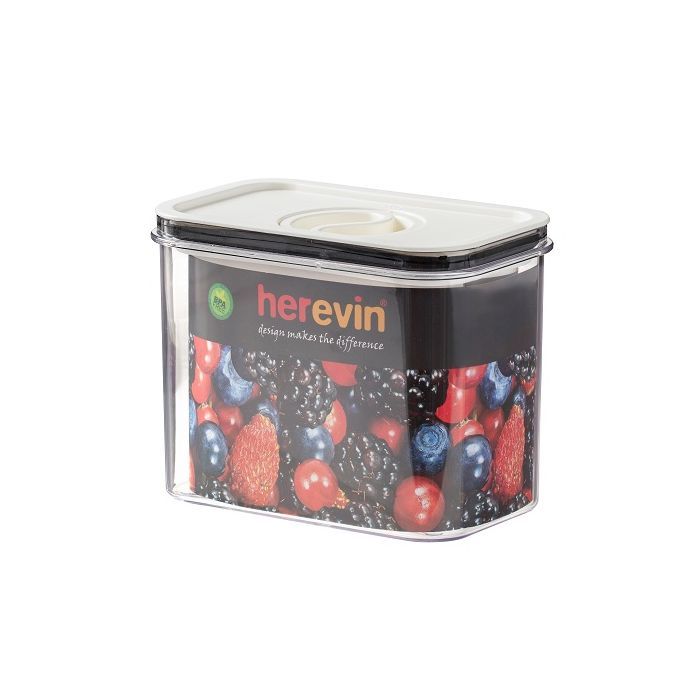 Пищевой контейнер Herevin Canister-Vacuum Lid-White-Black вакумна кришка 0.6 л (161174-000) изображение 3