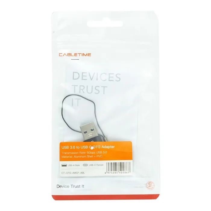 Переходник USB 3.0 AM to USB-C F Cabletime (CA913701) изображение 3
