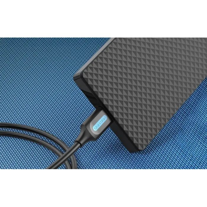 Дата кабель USB 2.0 AM to Mini 5P 0.5m black Vention (COMBD) зображення 4