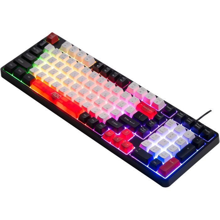 Клавиатура AOC GK116H1 LED USB UA White/Red/Black (GK116H1/97) изображение 2
