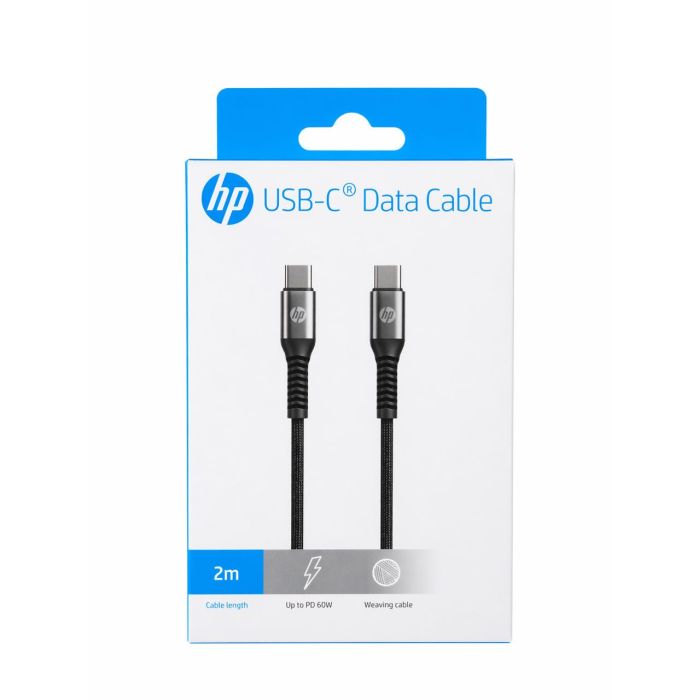 Дата кабель USB-C to USB-C 2.0m 3A 60W HP (HP_DHC-TC112G-2M) изображение 2
