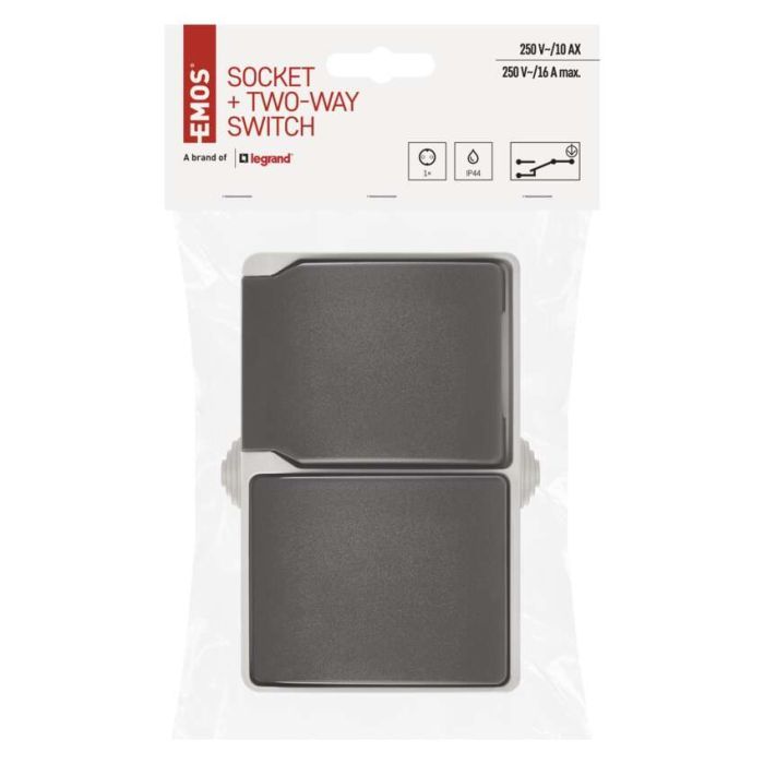 Розетка EMOS 16A 250V IP44 подвійна (A1396.2) зображення 6