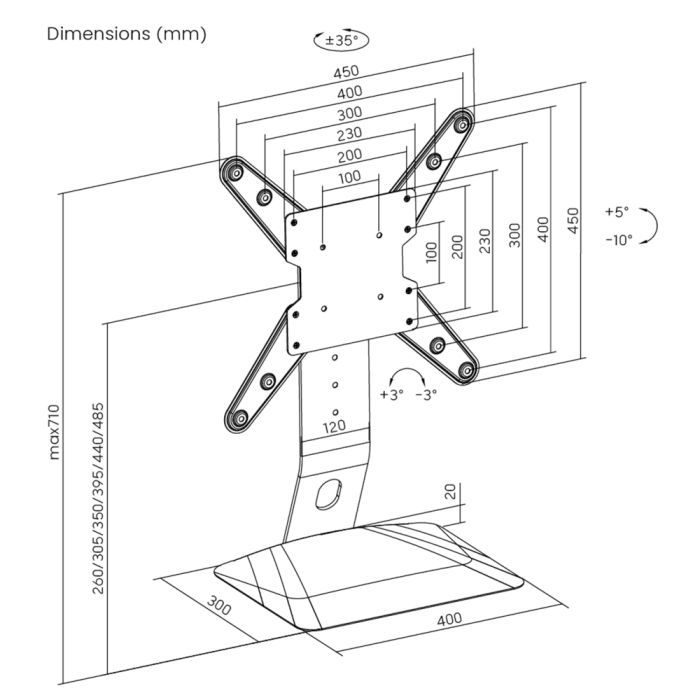 Кронштейн Kivi Motion TV Stand изображение 20