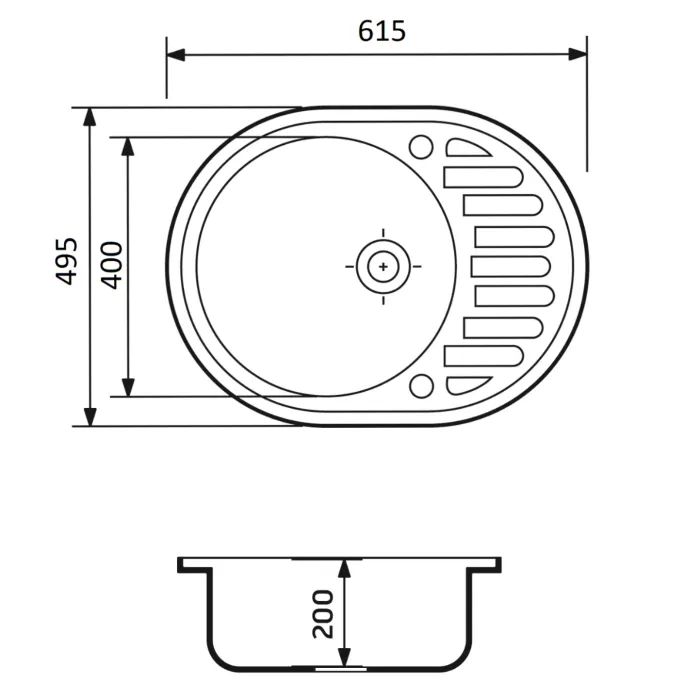Мийка кухонна Adamant Ovum Сахара + змішувач + дозатор (1824296900402) зображення 7
