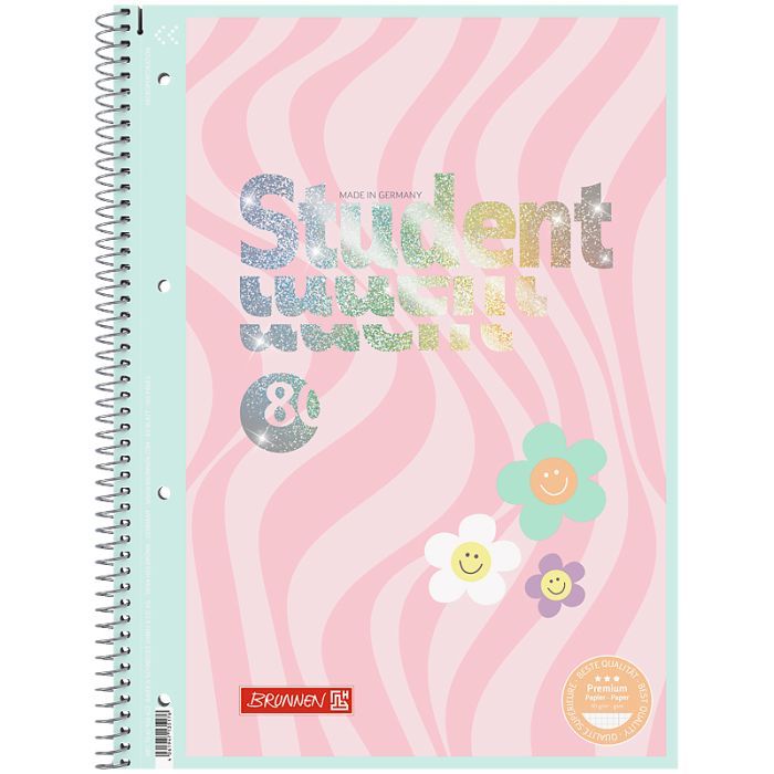 Книга записная Brunnen Колледж-блок А4 Premium Happy Hippie, линия 80 листов (10-679 27 422)