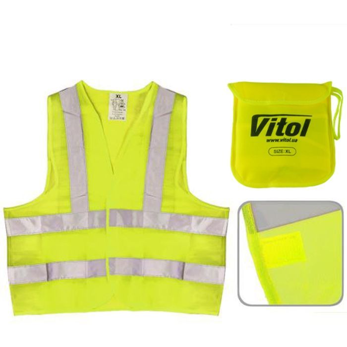 Жилет сигнальный VITOL жовтий 116B XL (ЖБ003) изображение 2