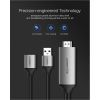 Кабель мультимедійний USB to HDMI 1.5m gray Ugreen (50291) зображення 3