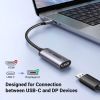 Перехідник USB-C M to DisplayPort F 0.1m 8K60Hz CM654 gray Ugreen (15575) зображення 2