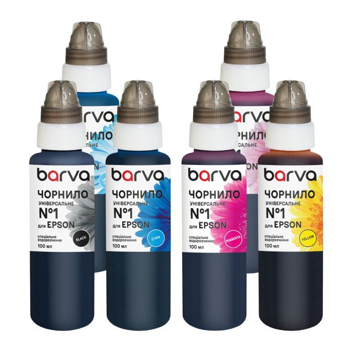 Чернила Barva Epson 1 6х100 мл, universal, BK/C/M/Y/LC/LM (EU1-100-2MP)