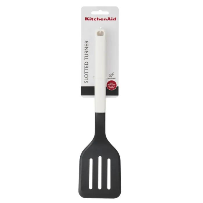 Лопатка кухонна KitchenAid Classic з прорізами 34 см білий (KHA002OHPNG) зображення 3