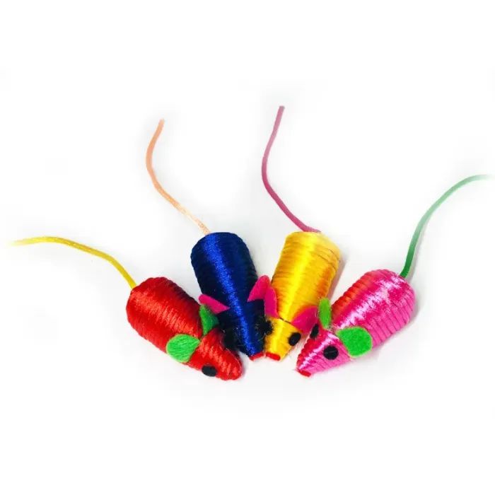 Игрушка для кошек "FOX" Мышь нейлоновая цветная (6912102124796)