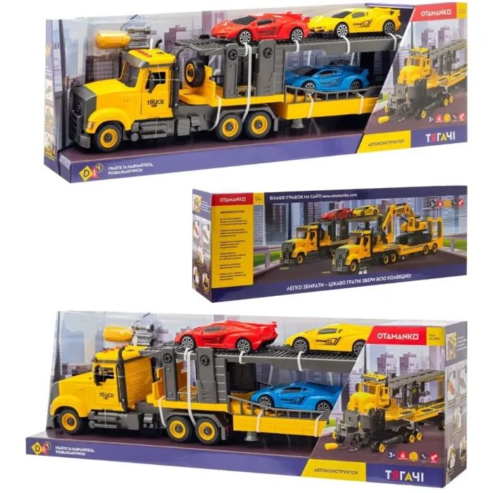 Конструктор Otamanko АВТОКОНСТРУКТОР Грузовик тягач с легковыми авто (YW9085D) изображение 12