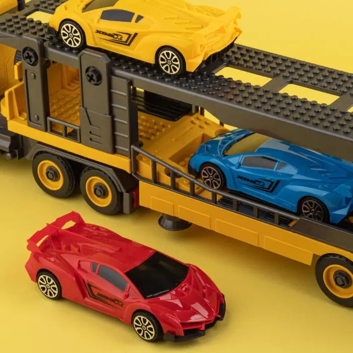 Конструктор Otamanko АВТОКОНСТРУКТОР Грузовик тягач с легковыми авто (YW9085D) изображение 6