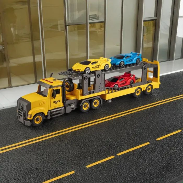 Конструктор Otamanko АВТОКОНСТРУКТОР Грузовик тягач с легковыми авто (YW9085D) изображение 8