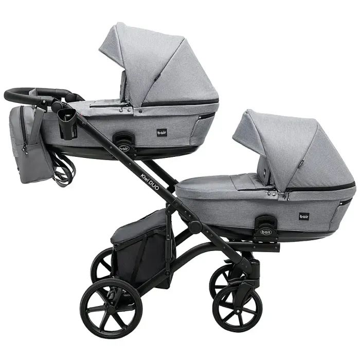 Коляска Bair 2 в 1 Kiwi DUO Soft для двійні BKP-218 сірий (681104) изображение 3