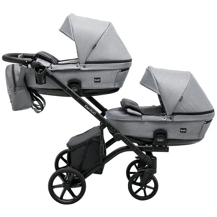 Коляска Bair 2 в 1 Kiwi DUO Soft для двійні BKP-218 сірий (681104) изображение 4
