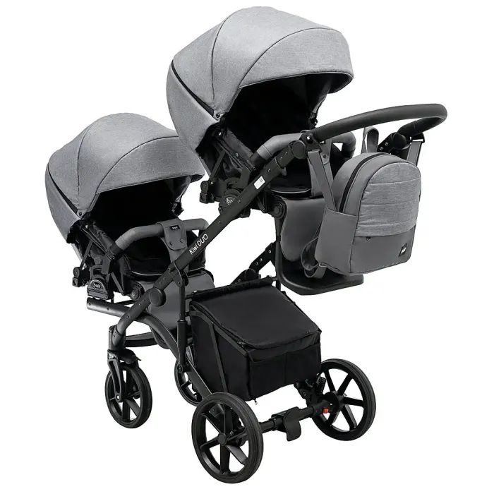 Коляска Bair 2 в 1 Kiwi DUO Soft для двійні BKP-218 сірий (681104) изображение 8