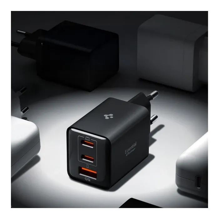 Зарядное устройство Spigen 2xUSB-C PD + 1xUSB 47W black (ACH09465) изображение 4