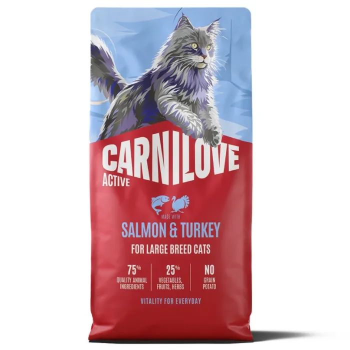 Сухой корм для кошек Carnilove Active Salmon & Turkey Large Breed 6 кг (8595602581665)