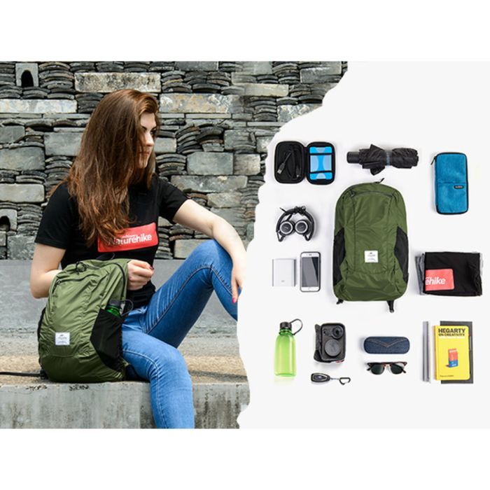 Рюкзак туристичний Naturehike NH17A012-B Ultralight 18 л зелений (6976507663762) зображення 11