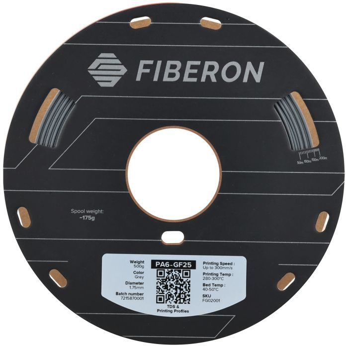 Пластик для 3D-принтера Polymaker Fiberon PA6-GF25 1,75mm 0,5kg GREY (FG02001) зображення 2