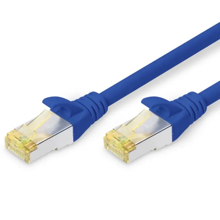 Патч-корд 0.25м, SFTP, cat.6A, AWG 26/7, Cu, LSZH, blue Digitus (DK-1644-A-0025/B)
