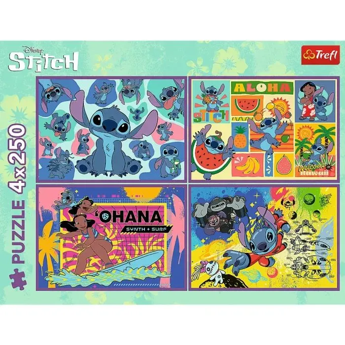 Пазл Trefl Lilo&Stitch Дивовижний Стіч 4х 250 елементів (5900511133110) зображення 6
