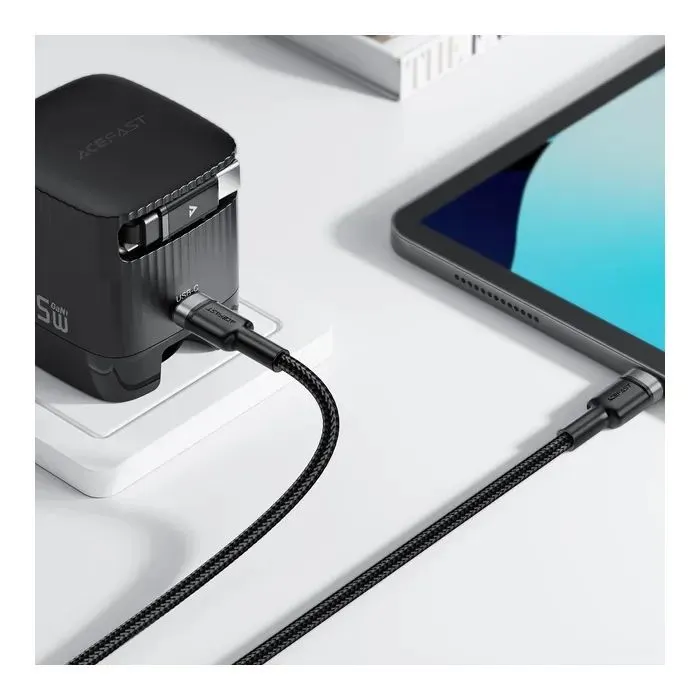 Дата кабель USB-C to 2xUSB-C 1.2m 100W nylon black Acefast (6974316285120) изображение 7