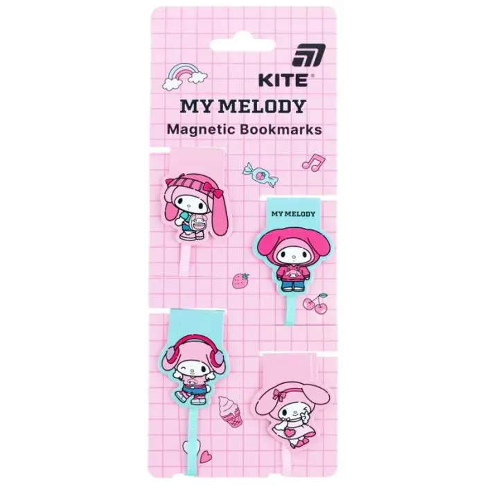 Закладки для книг Kite набор магнитных закладок-ляссе My Melody (HK26-497-1)