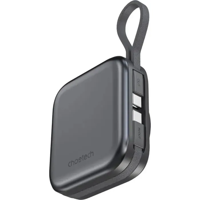 Батарея универсальная Choetech Magnetic Wireless 10000mAh, 22.5W, PD, build USB-C, Apple Watch charger (B697C-BKGY) изображение 3