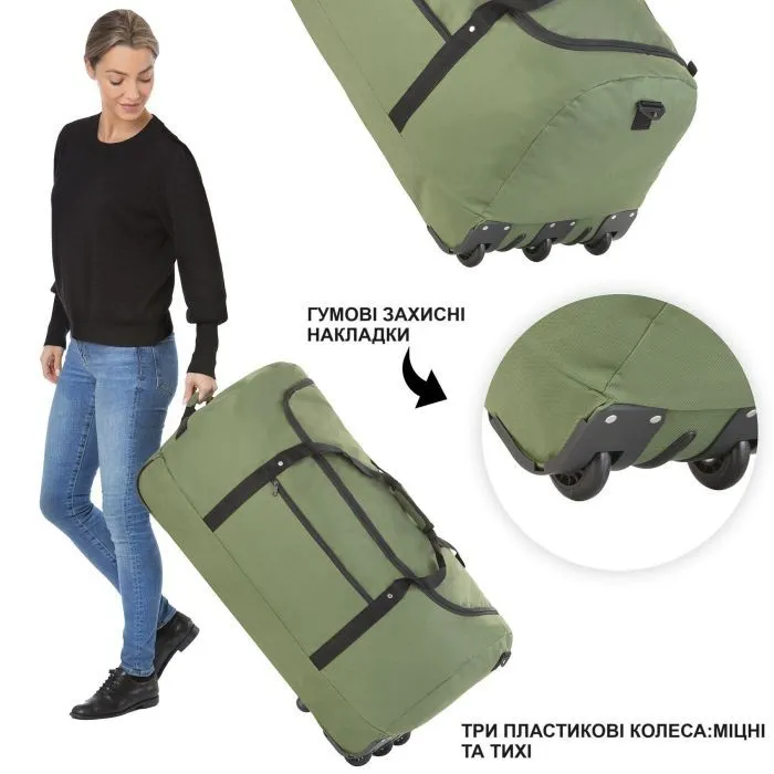 Сумка дорожная TravelZ на колесах Wheelbag 100 Green (603095) (930793) изображение 3