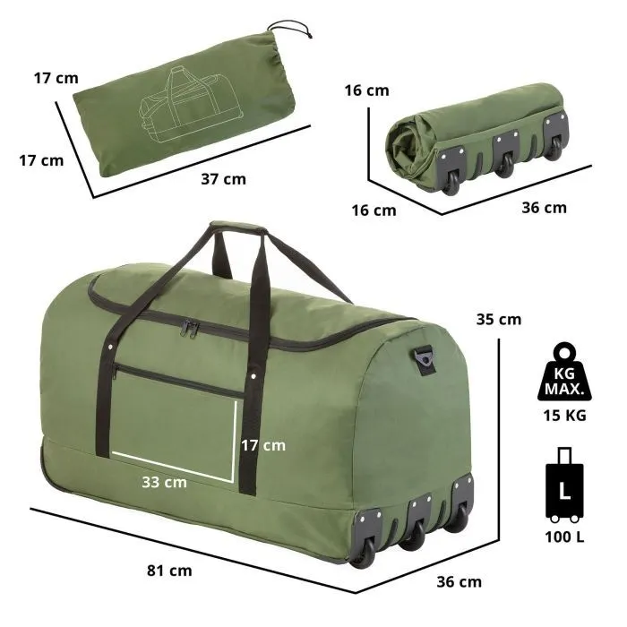 Сумка дорожная TravelZ на колесах Wheelbag 100 Green (603095) (930793) изображение 5